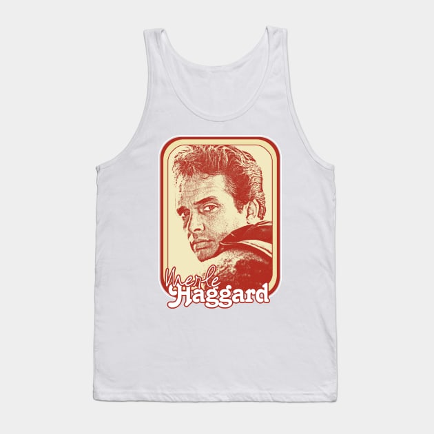 Merle Haggard /// Retro Style Country Music Fan Gift Tank Top by DankFutura